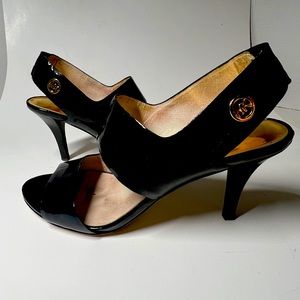 Michael Kors Black Patent Leather Heels.  7 1/2